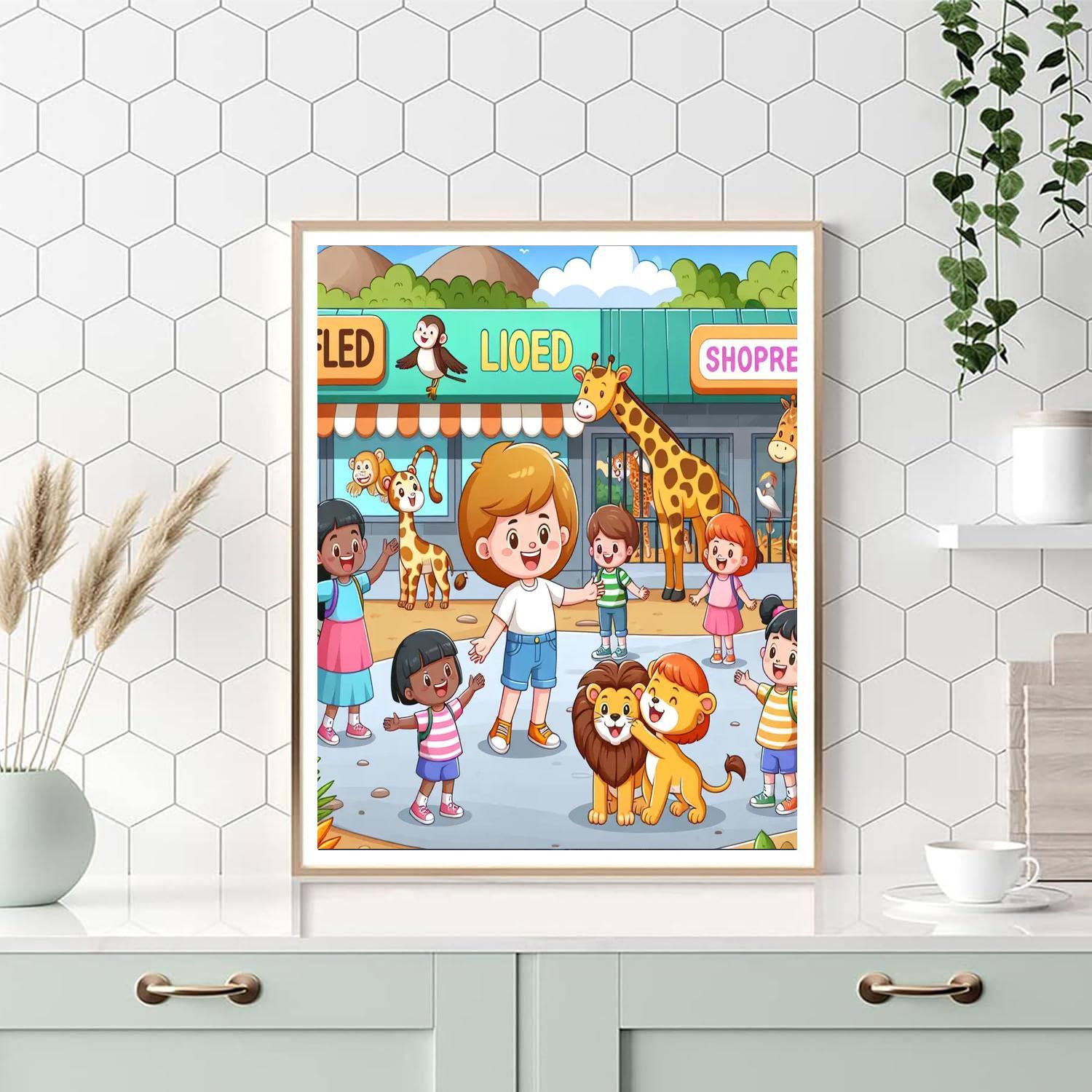 Charming Zoo Day DIY Paint By Numbers