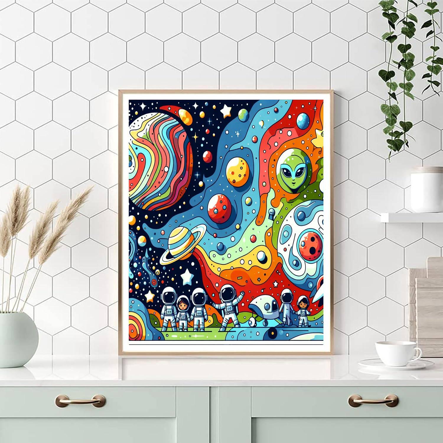 Space Voyager Mission Paint By Color