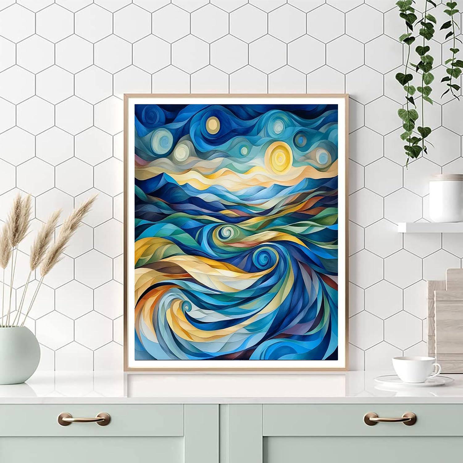 Max Ernst Inspired Dreamscape Reflections  Painting Number Kit