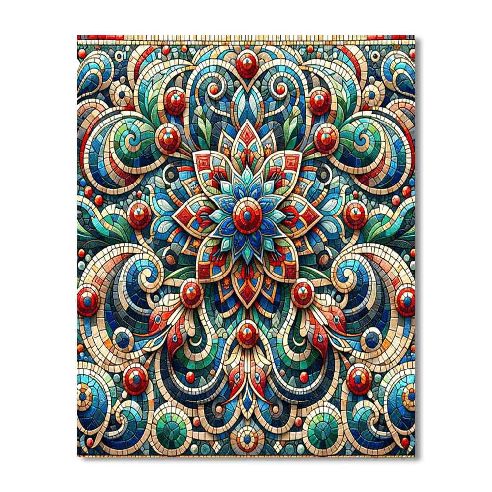 Intricate Mosaic Splendor Numbered Painting Kits