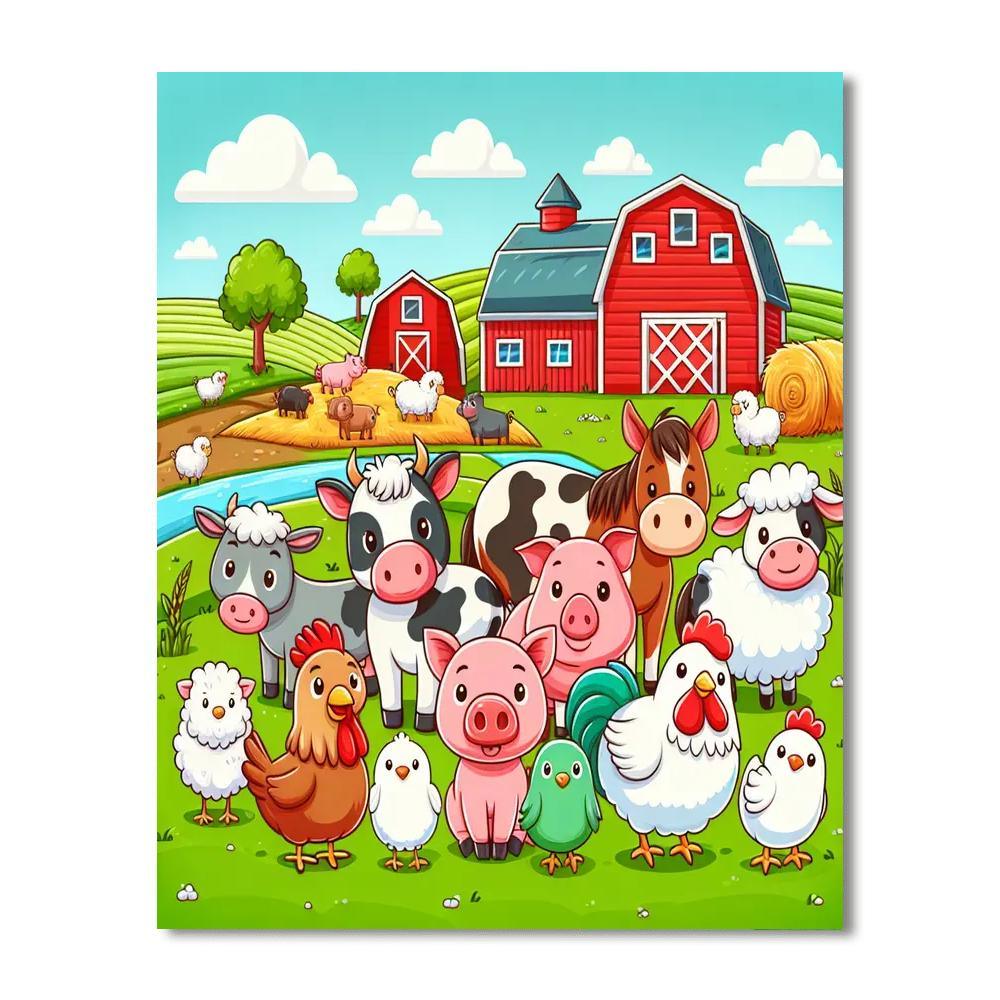 Cuddle Buddies On The Farm Paint By Numbers Kits