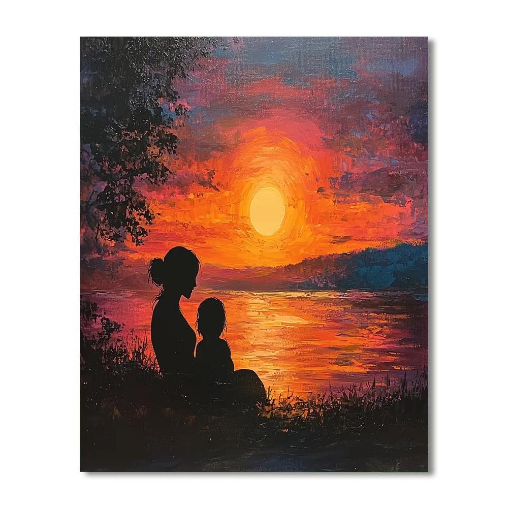 Cuddles At Sunset Numbered Painting Kits