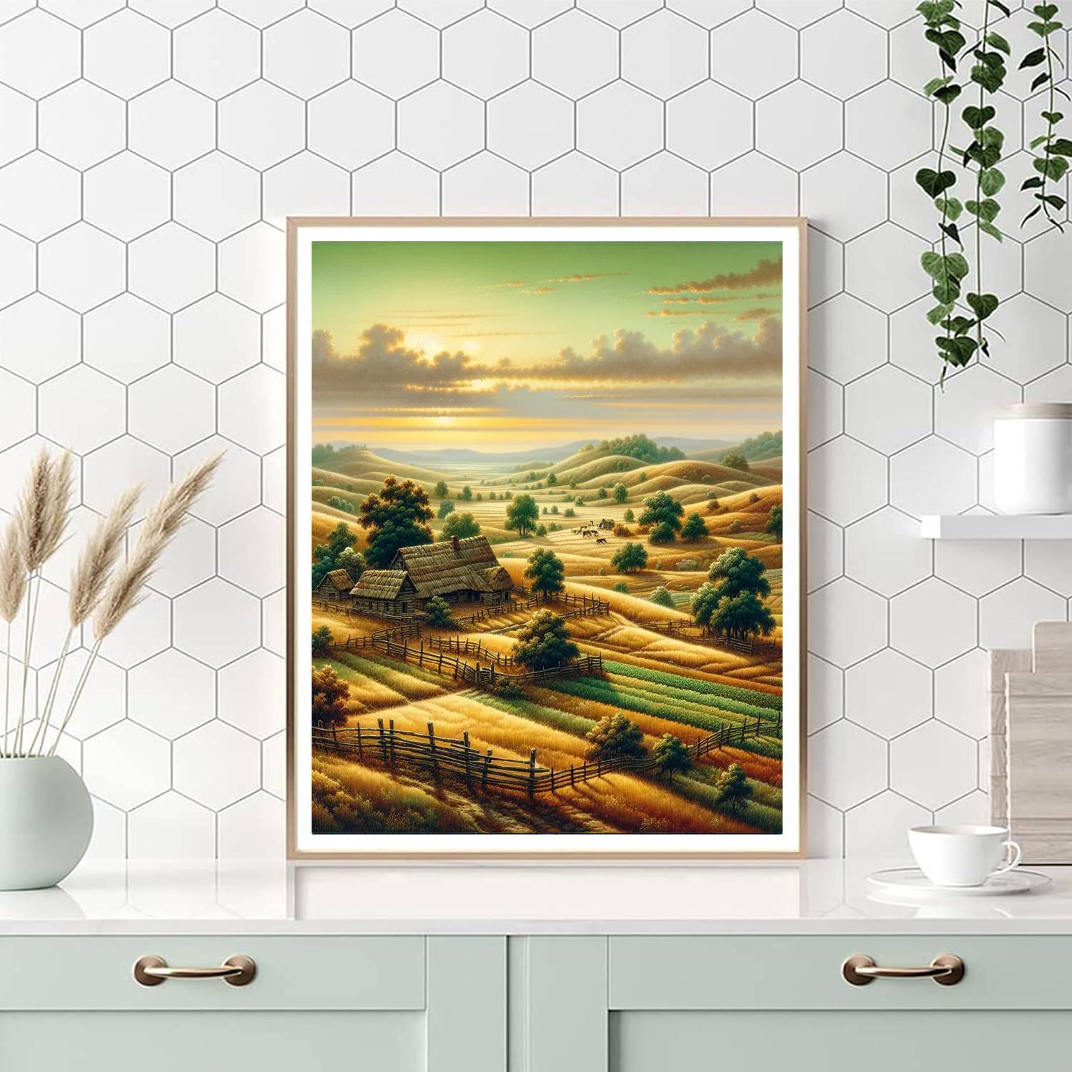 Nostalgic Rural Scene Paint By Numbers