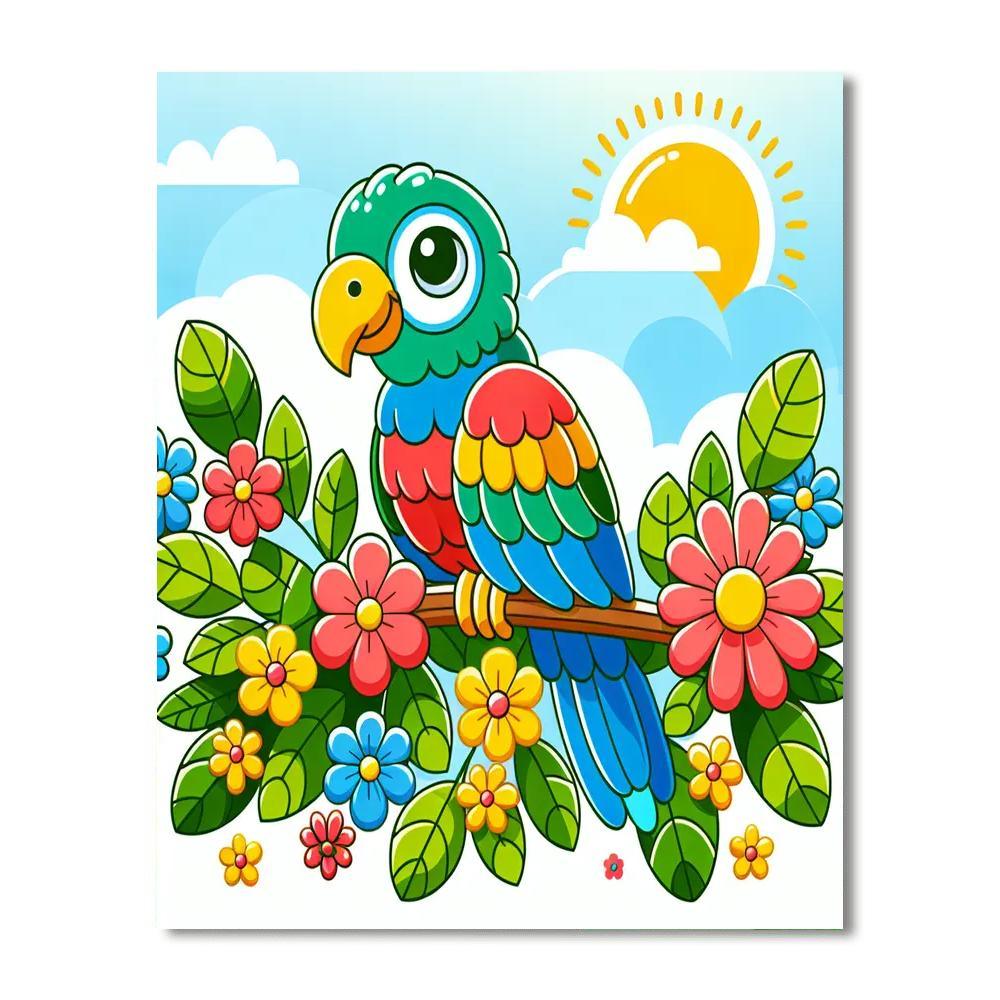 Witty Parrot Paint By Color