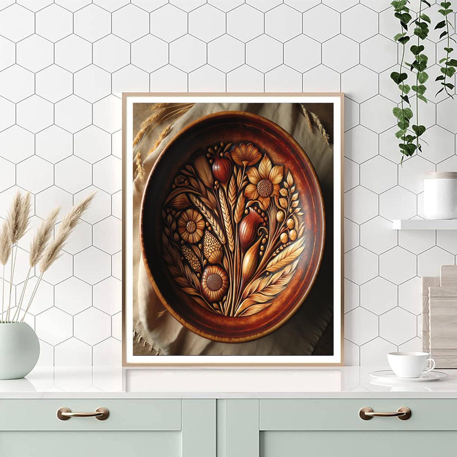 Saffron Harvest Bowl Paint By Number