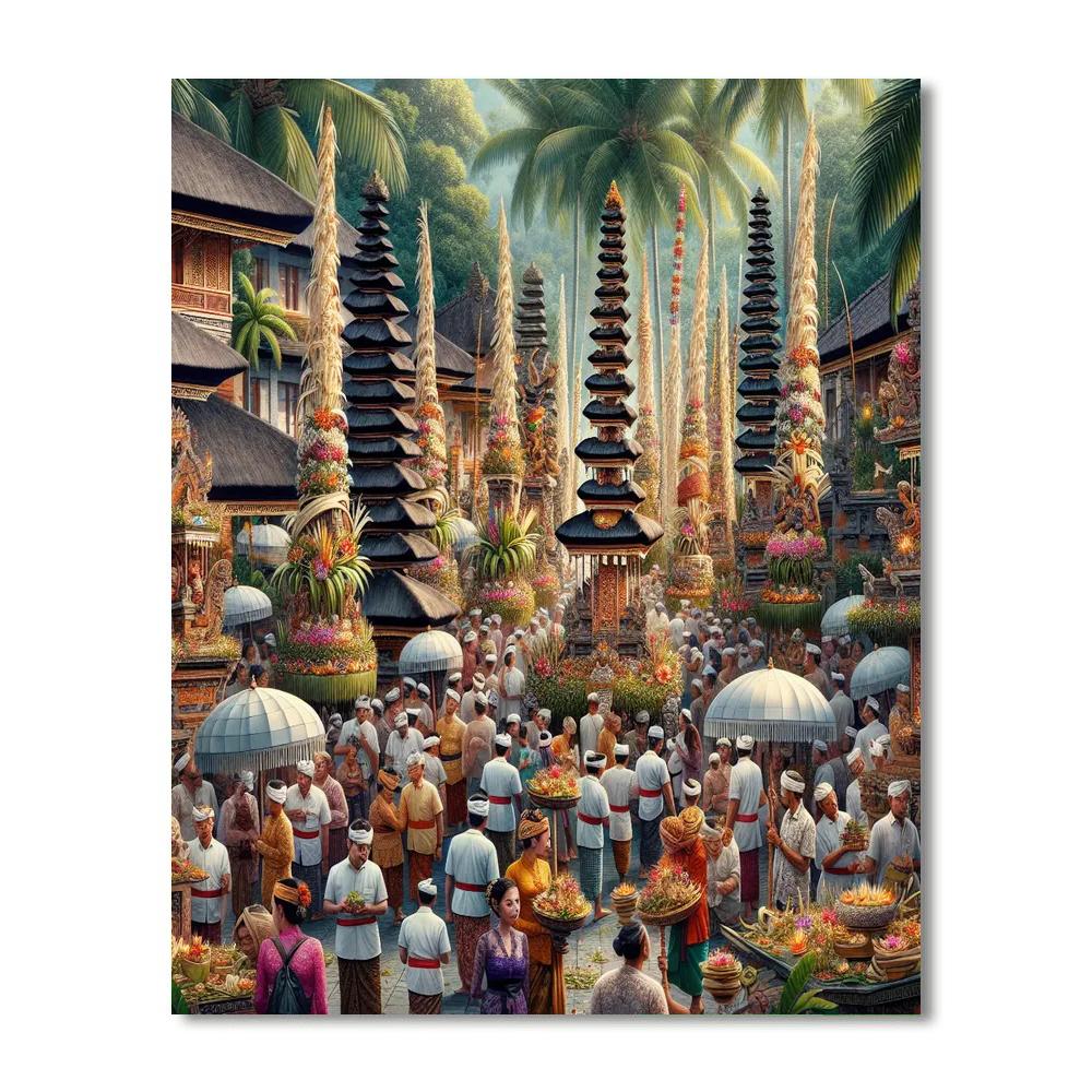 Galungan Festival - Bali, Indonesia Paint By Color