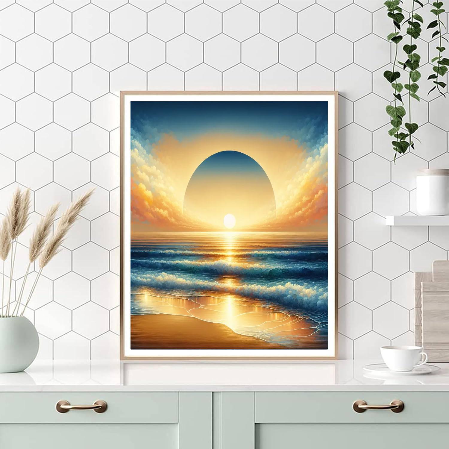 Radiant Beach Sunrise Paint By Numbers