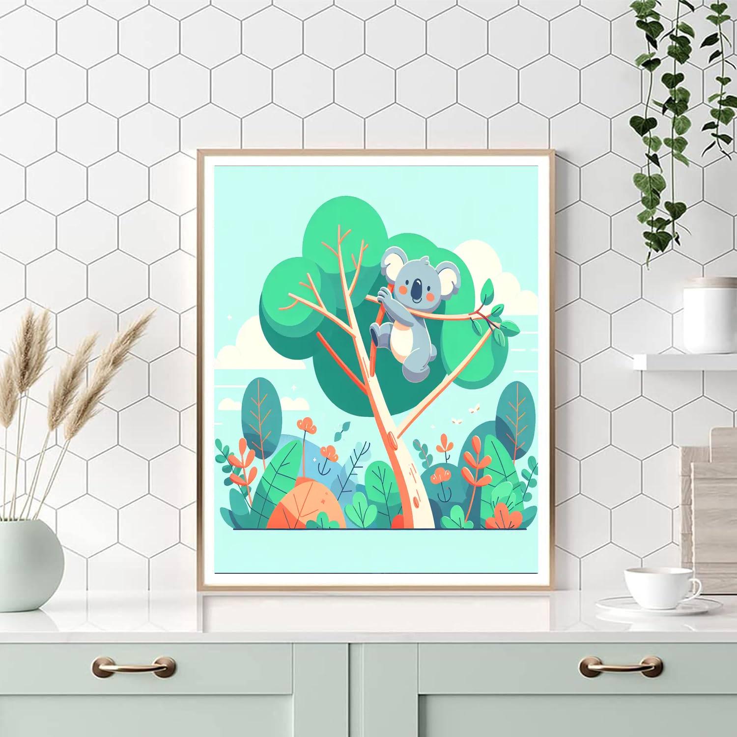 Adventurous Koala's Tree Trek Numbered Painting Kits