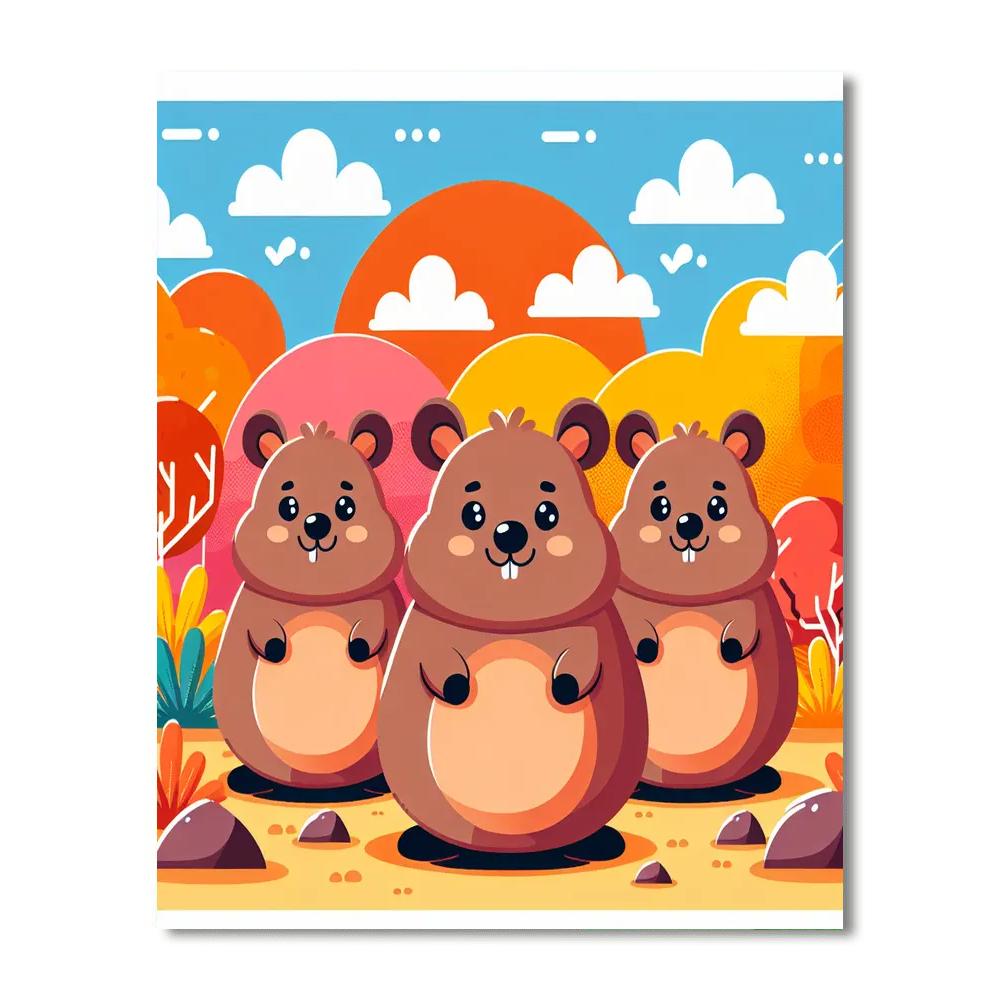Quirky Quokka Quests Paint By Numbers Art