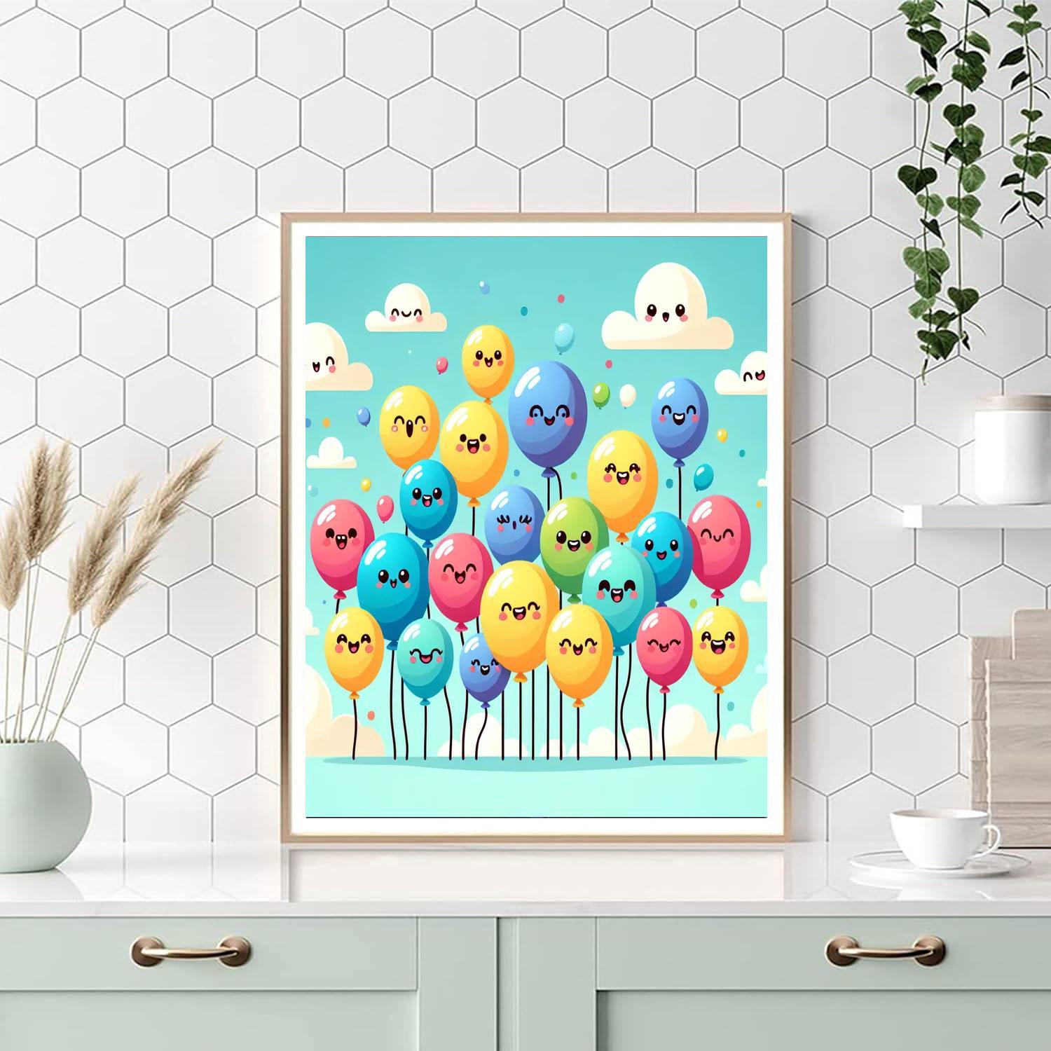 Bright Balloon Buddies Number Painting