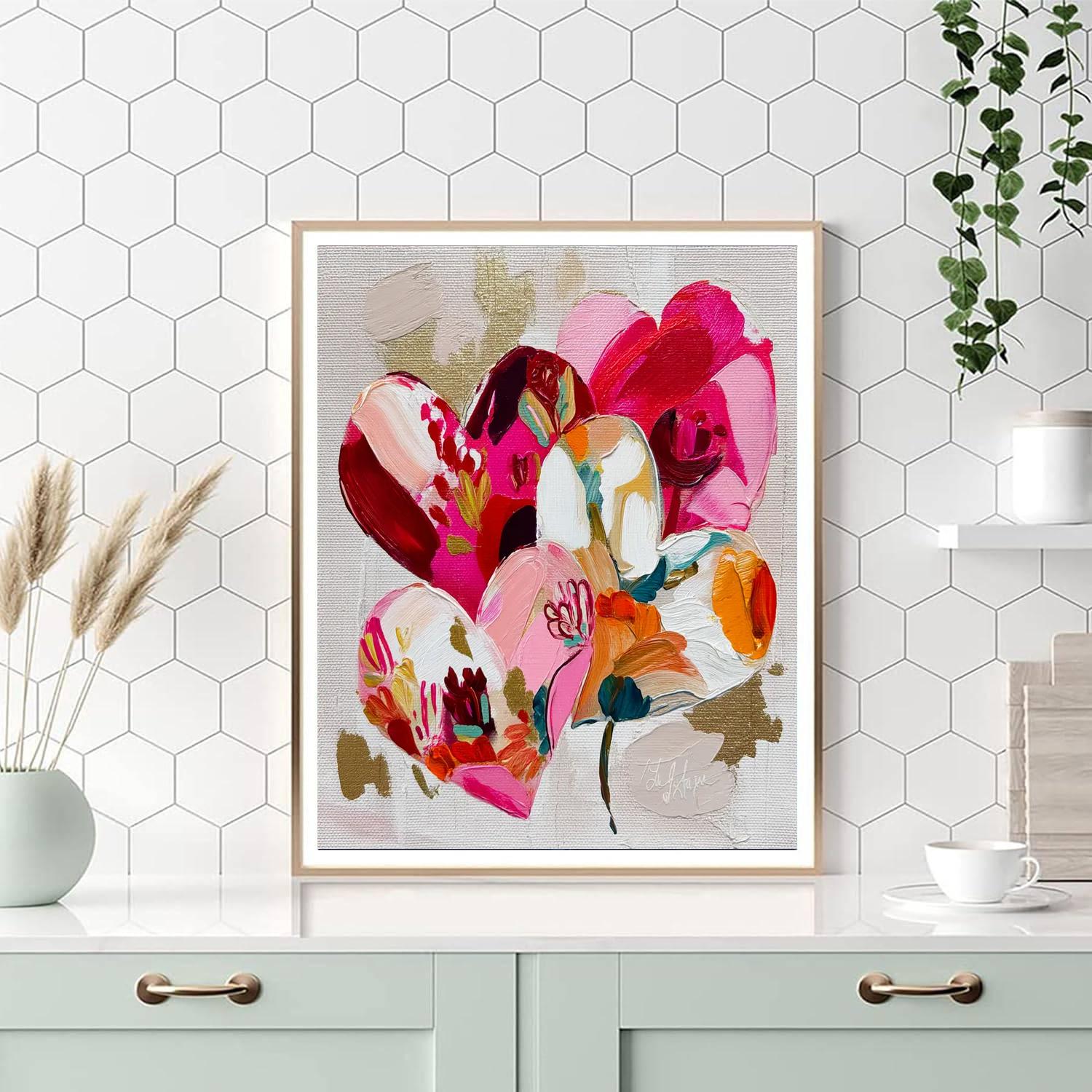 Hearts United By Love DIY Paint By Numbers