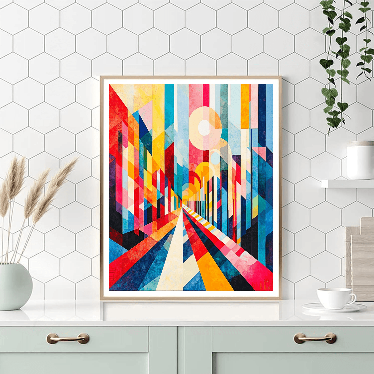 Wassily Kandinsky Inspired Abstract Urban Mosaic  Paint By Numbers Kits