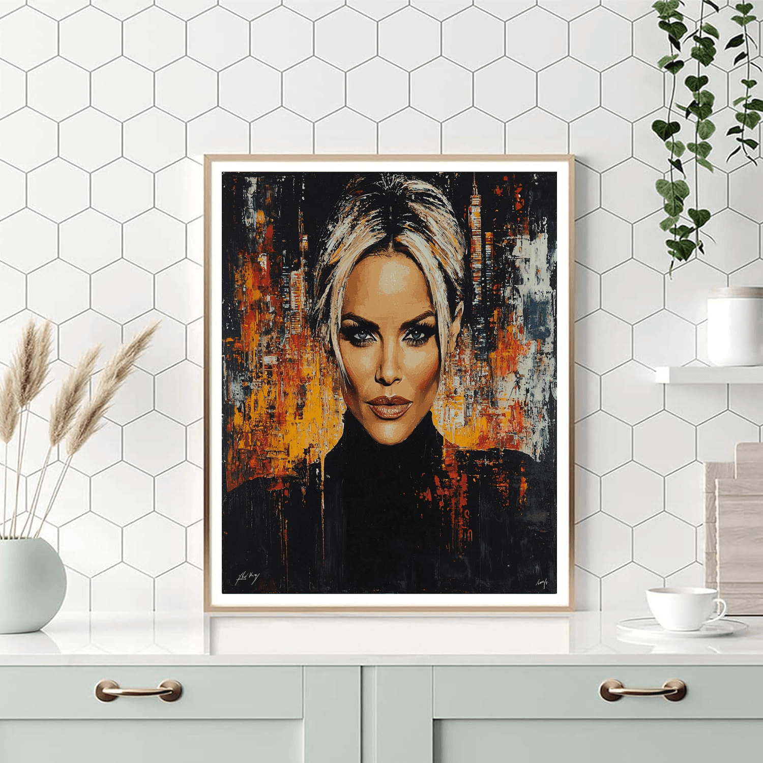 Charlize Theron: Elegance Amidst Atomic Fury Painting Number Kit