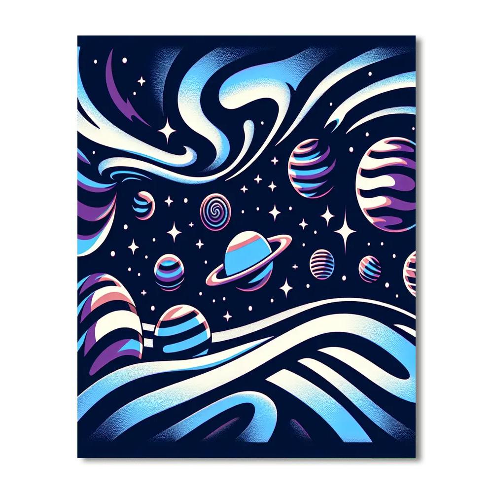 Interstellar Illusions Paint By Numbers Art