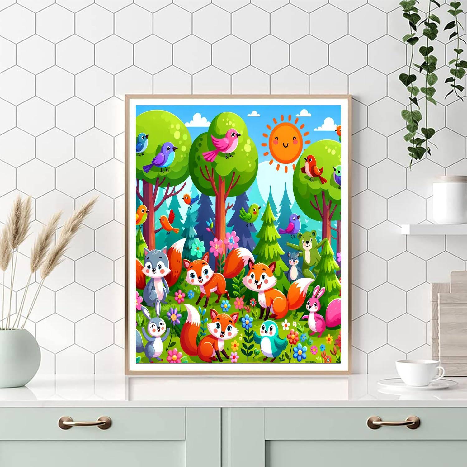 Funky Forest Friends Paint By Numbers Kits