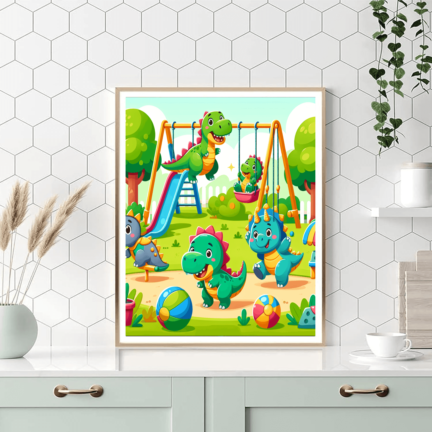 Dino Playground Fun Paint By Color