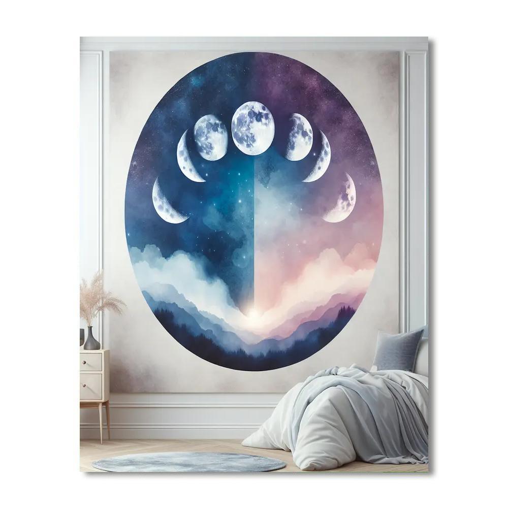 Enchanting Lunar Phases DIY Paint By Numbers