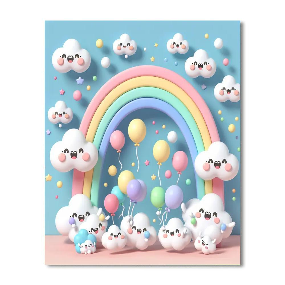 Whimsical Cloud Party Paint By Number