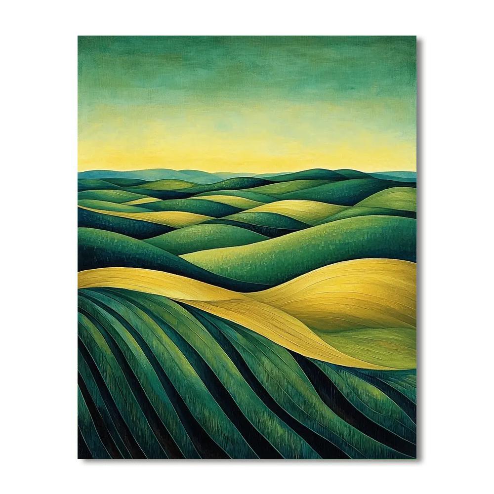 Nandalal Bose Inspired Fields Of Reverie  Paint By Numbers