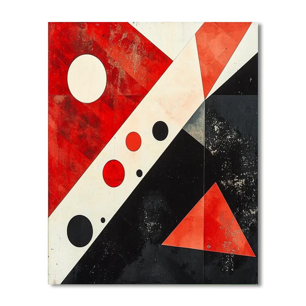 Kazimir Malevich Inspired Transcendental Shapes  Paint By Color