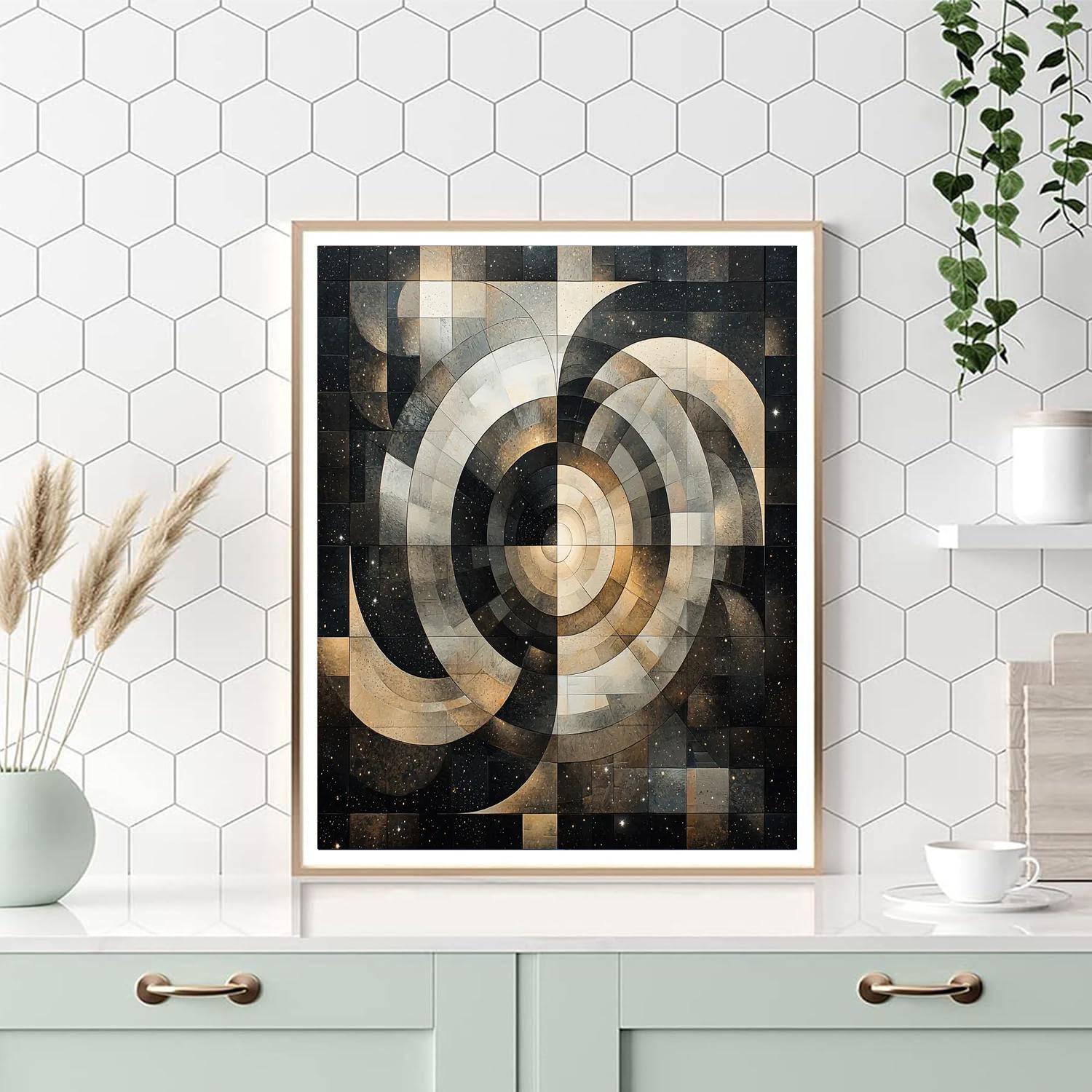 M.C. Escher Inspired The Illusion Of Space  Number Painting