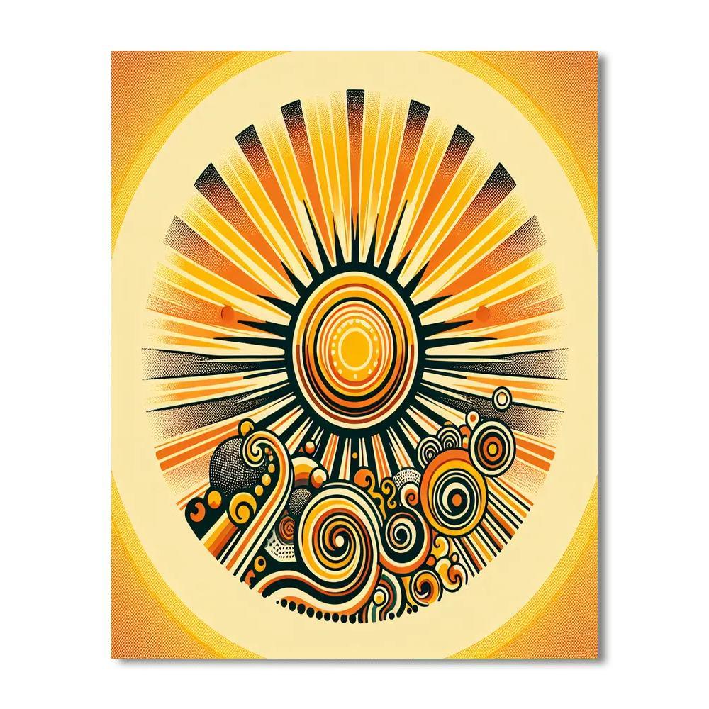 Retro 70s Sunshine Paint By Numbers