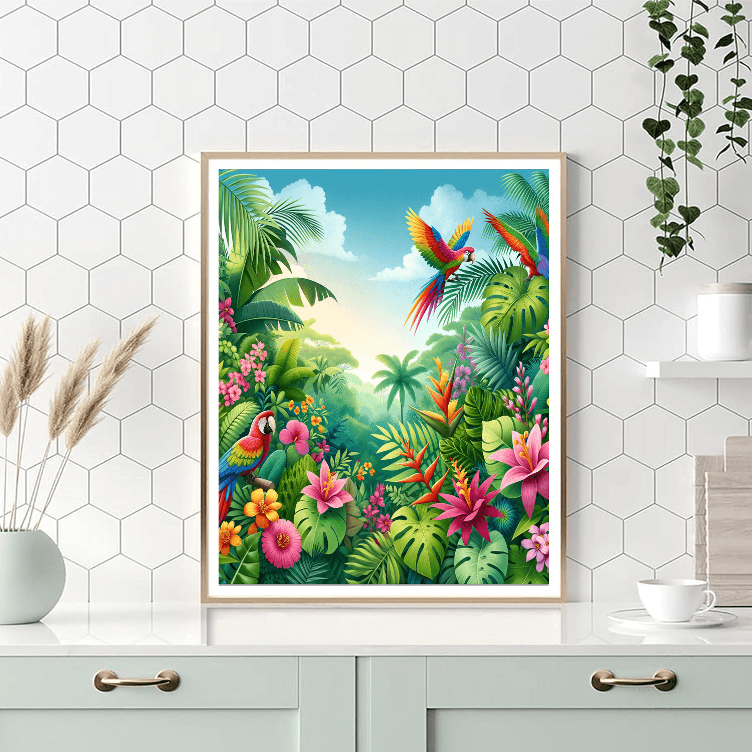 Exotic Jungle Paradise - DIY Painting By Numbers Kit