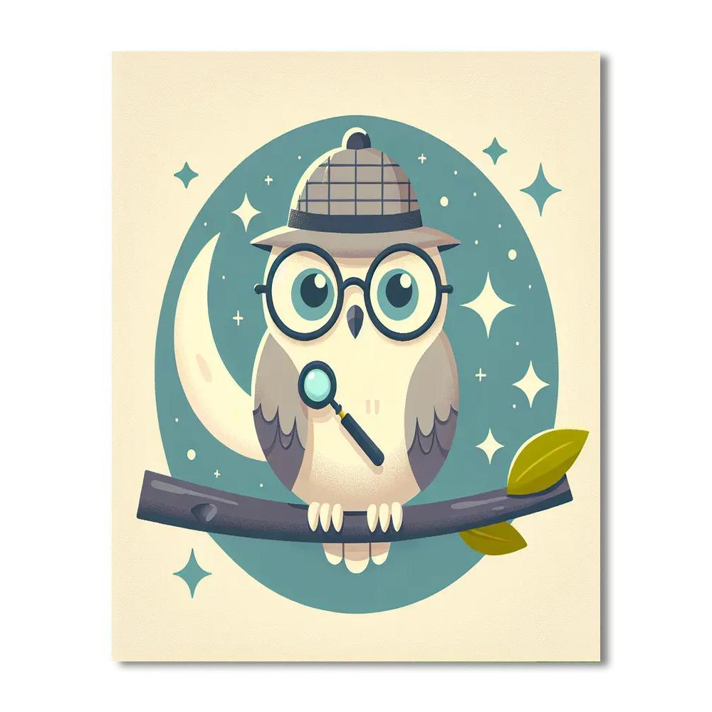 Secret Agent Owl Mission Paint By Numbers Art