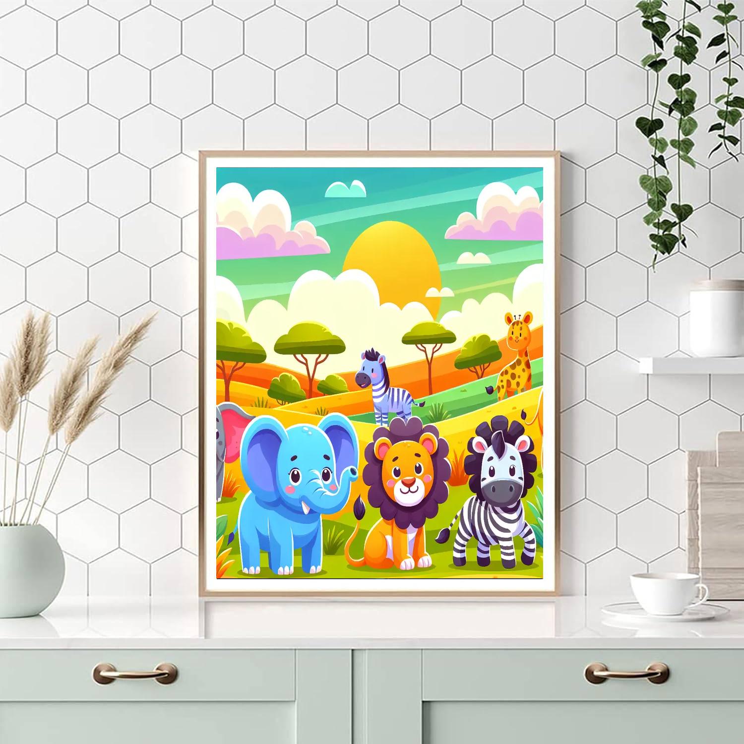 Safari Adventure Excursion Number Painting