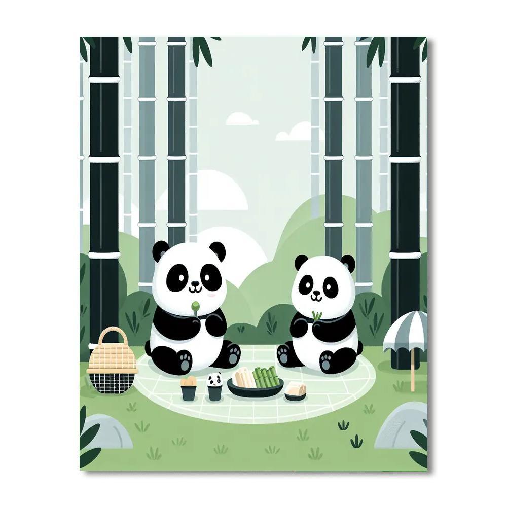 Gentle Panda Picnic Paint By Numbers Kits