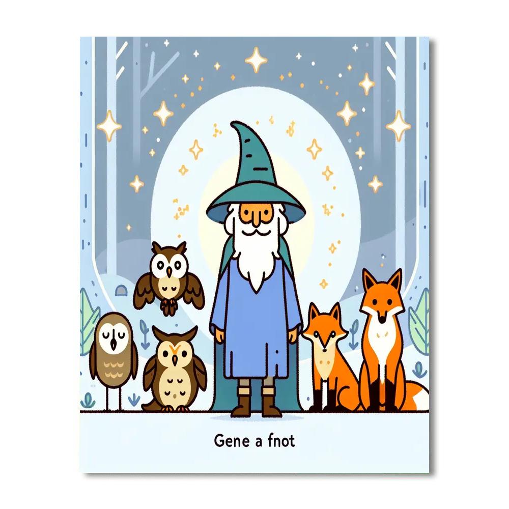 Woodland Wizard's Quest Paint By Numbers Art