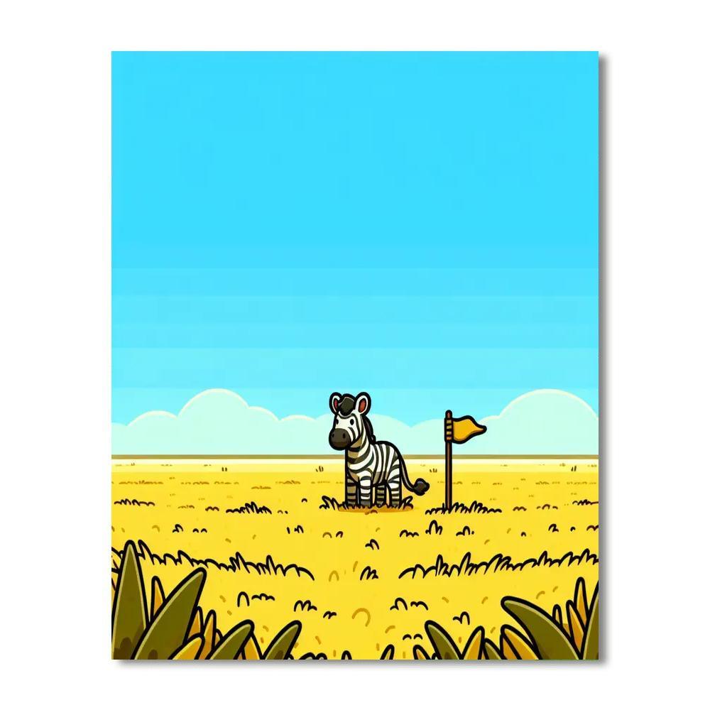 Safari Zebra Explorer Number Painting