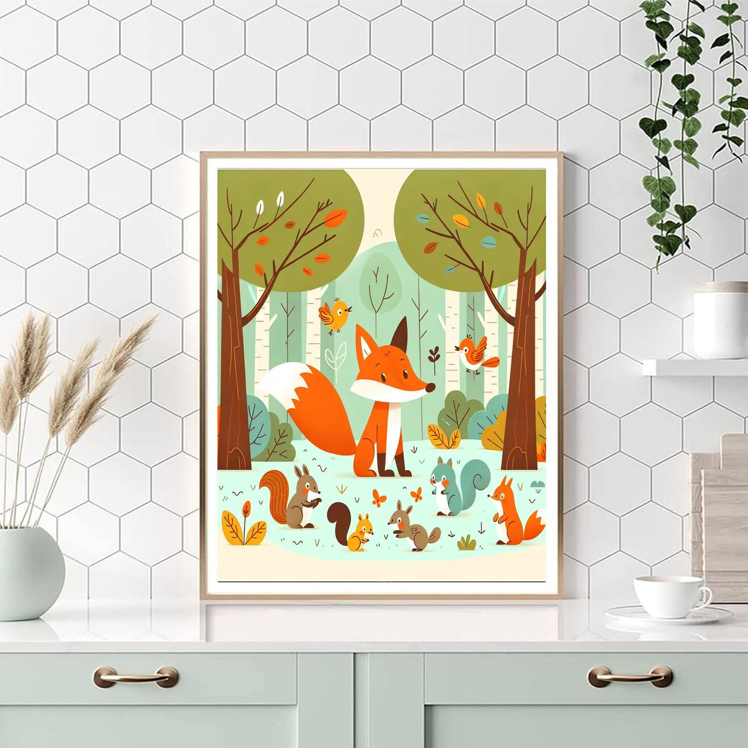 Curious Fox's Forest Friends Paint By Numbers Kits