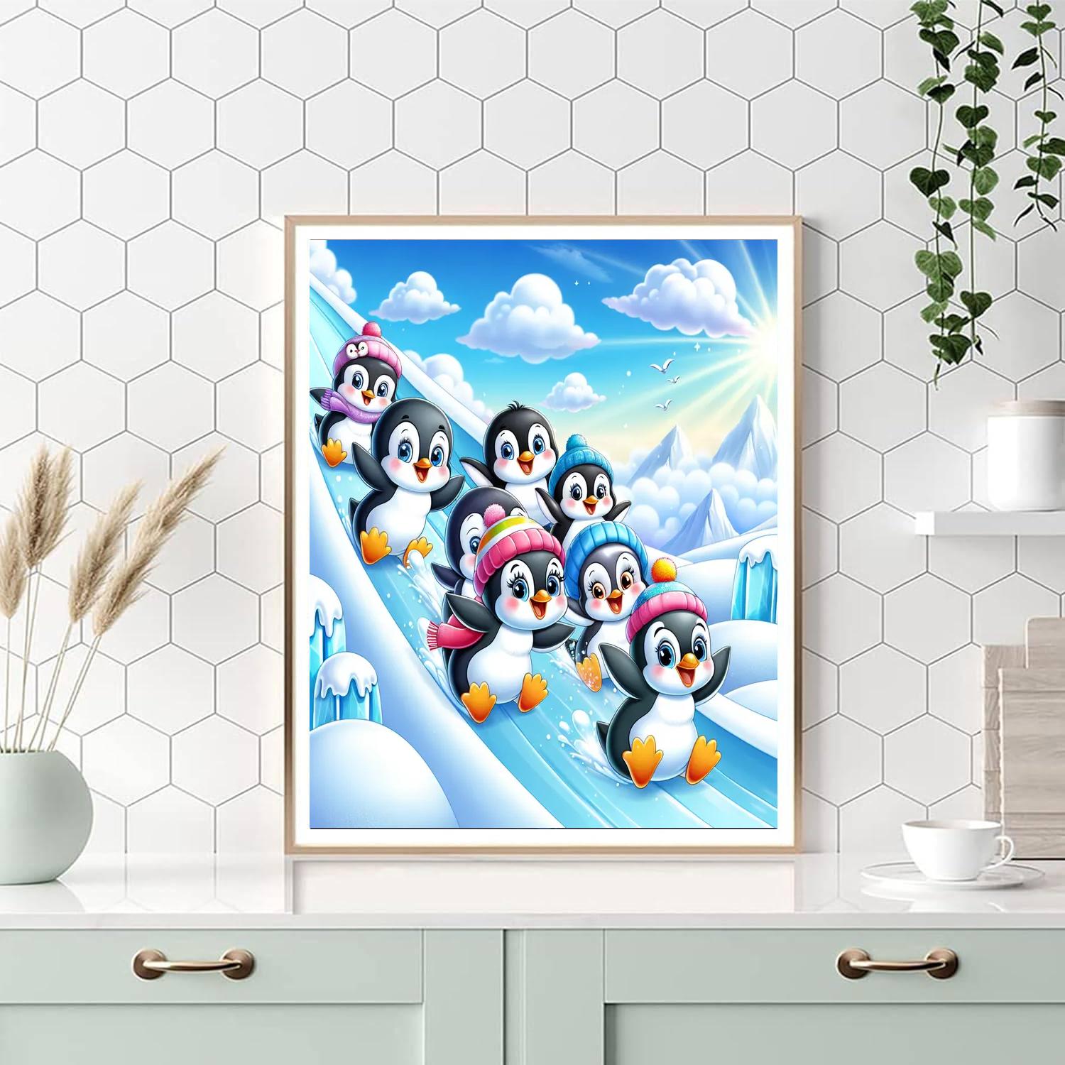 Curious Little Penguins Numbered Painting Kits