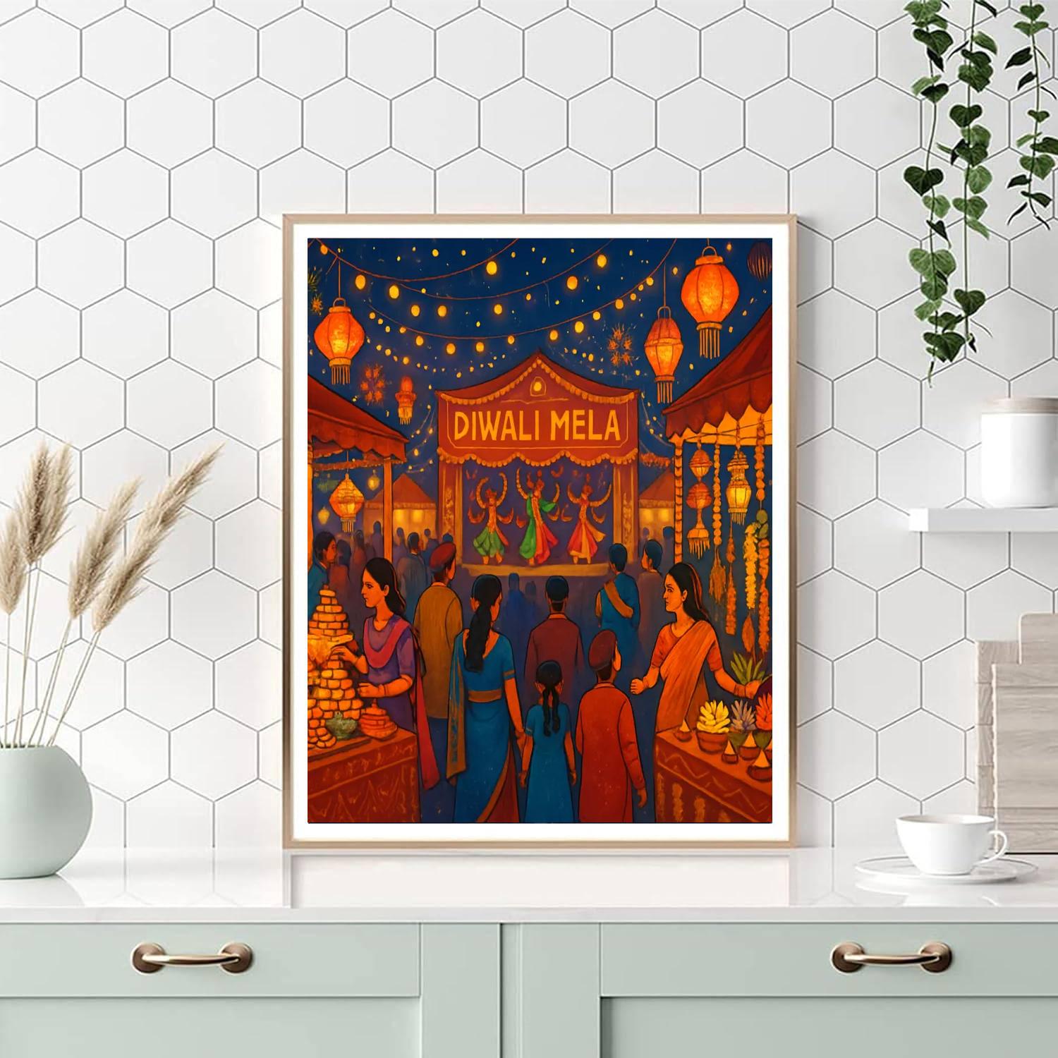 Diwali Mela Painting Number Kit