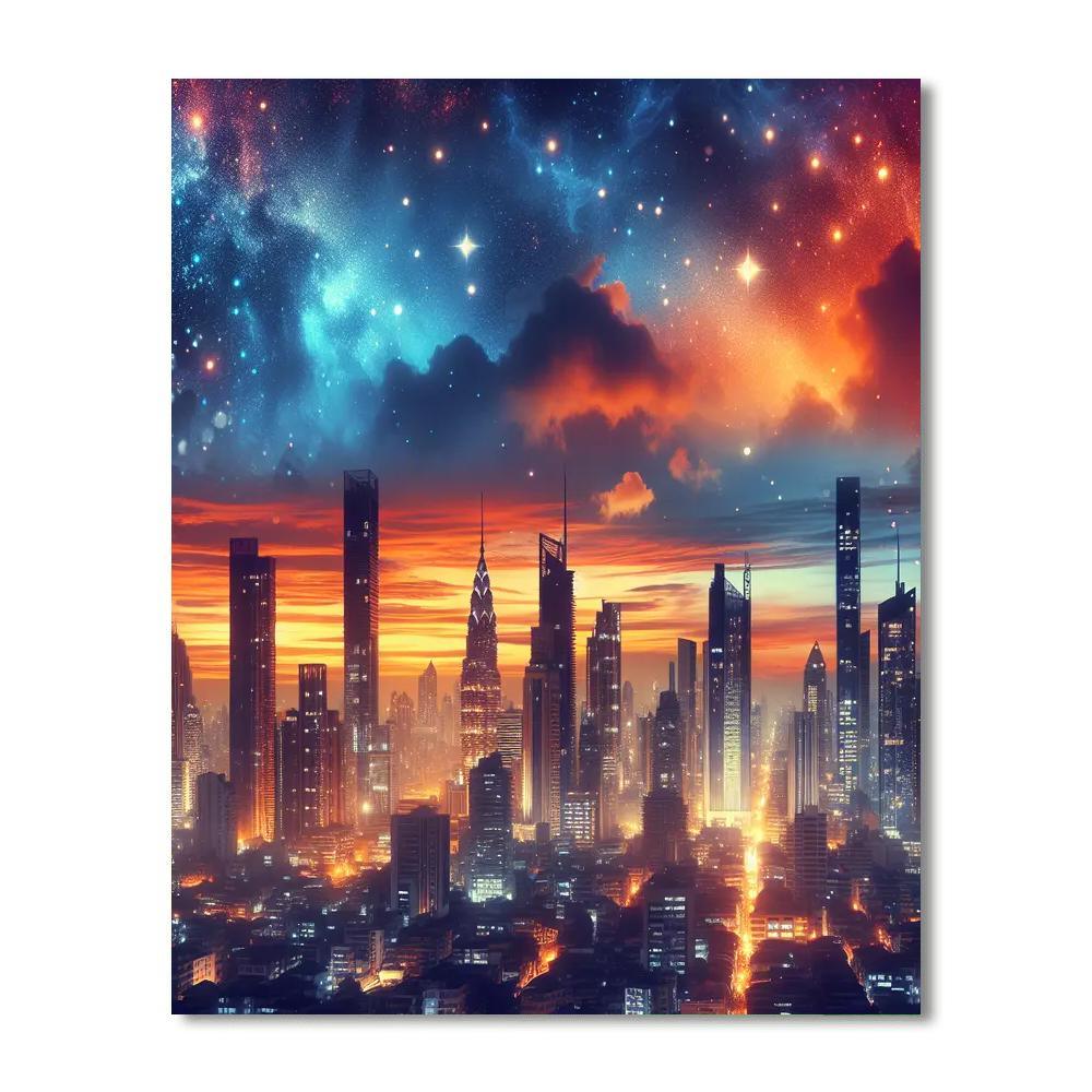 Elegant City Skyline Paint By Number