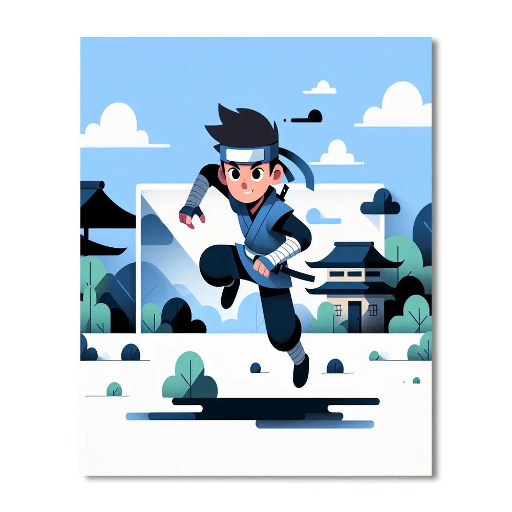 Ninja's Stealthy Mission Painting Number Kit