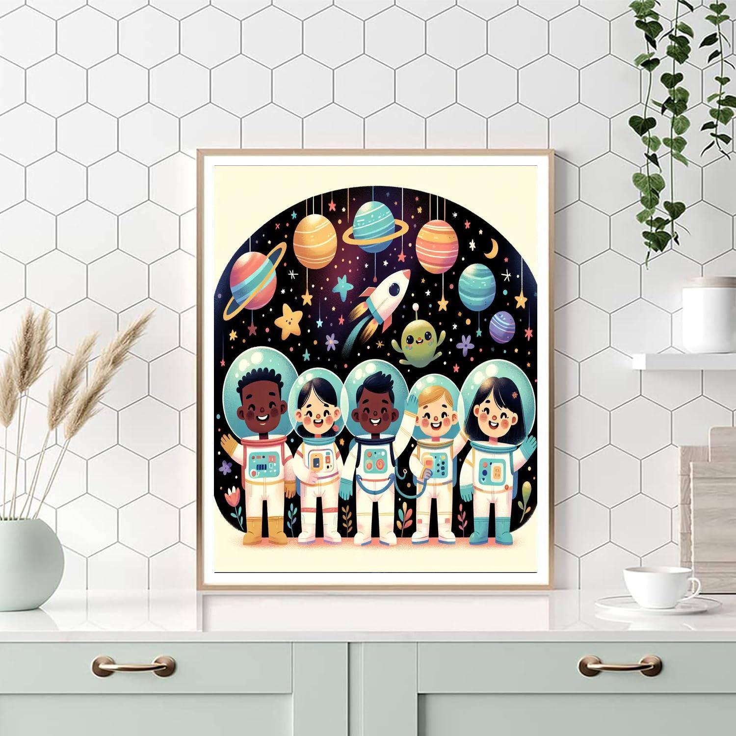 Galactic Explorer Crew Paint By Numbers Art
