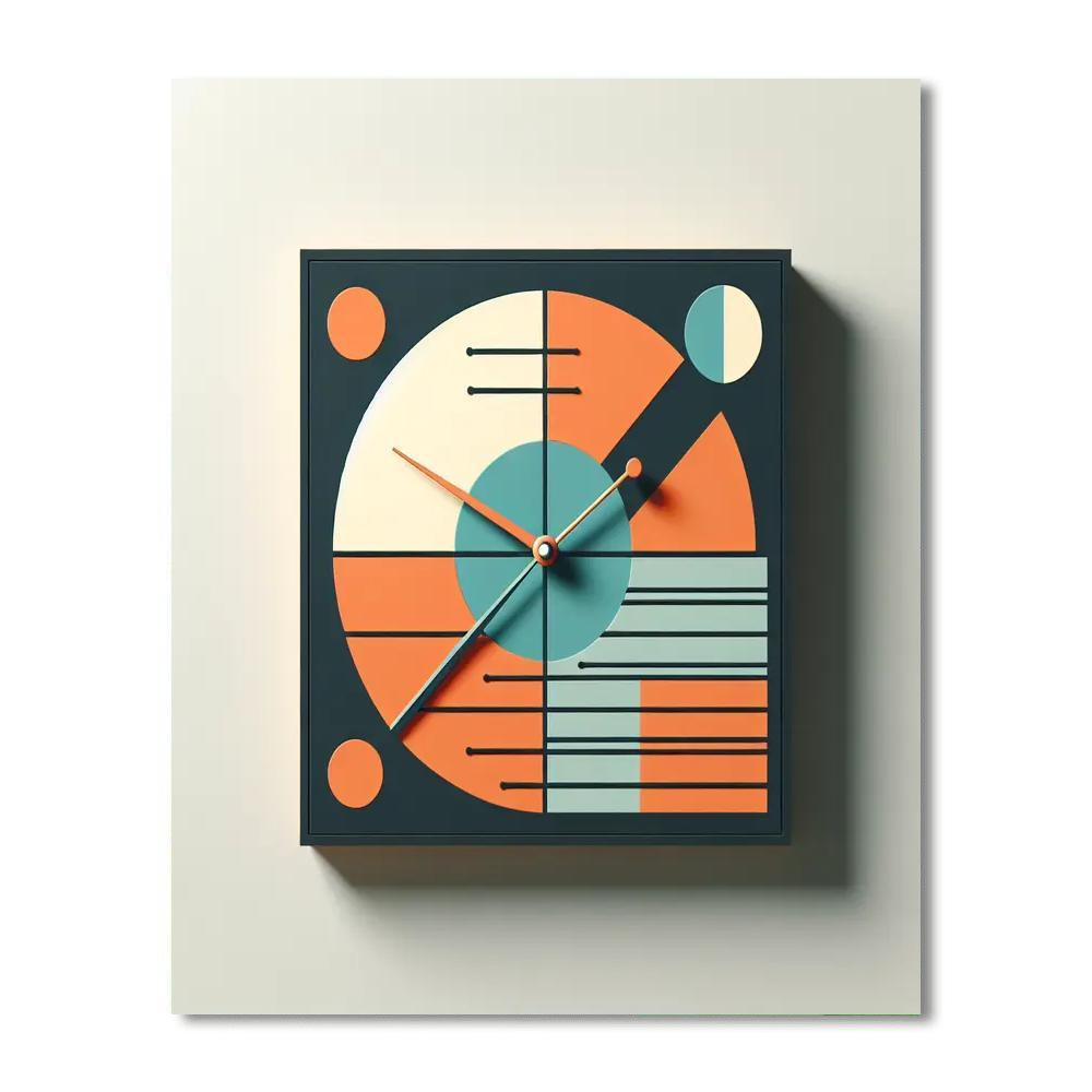 Mid-century Modern Clock Paint By Number