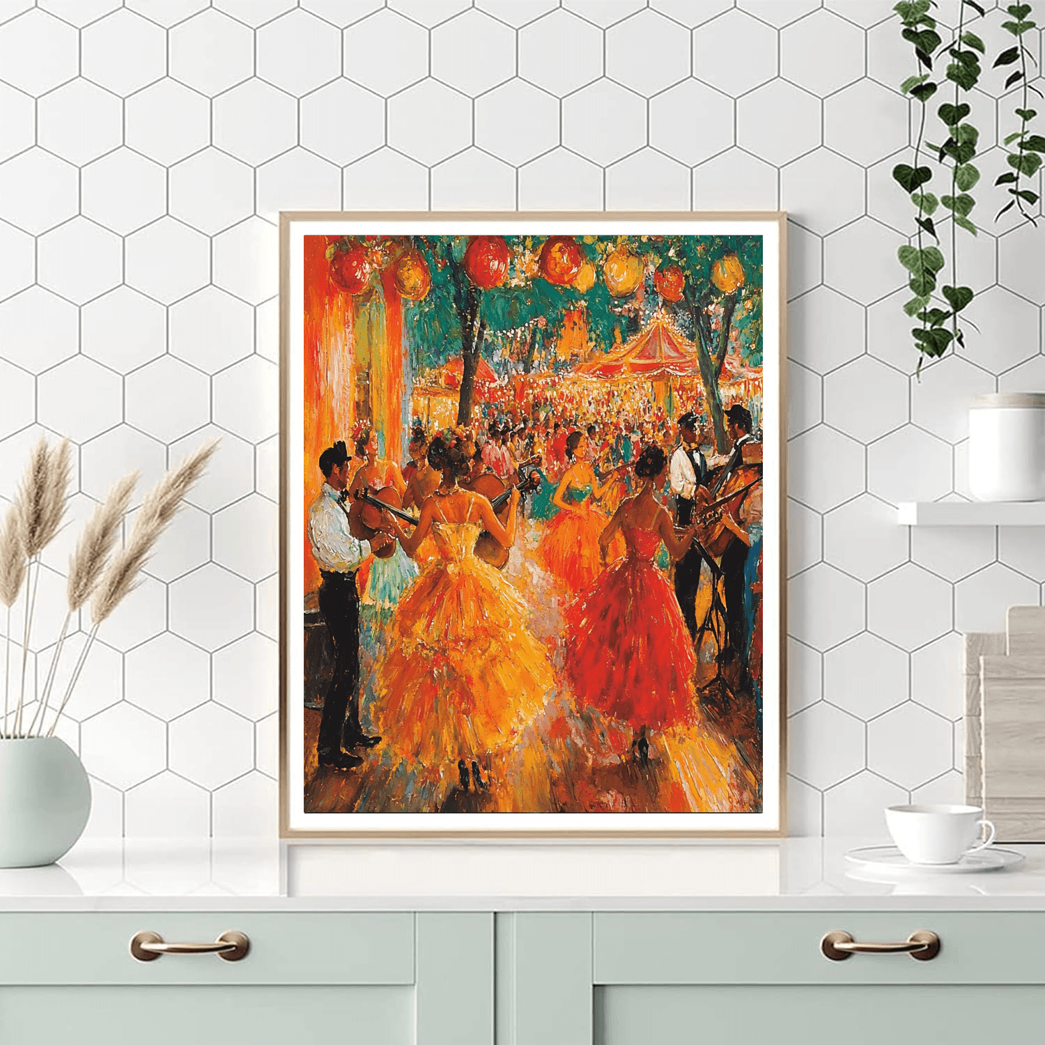 Edgar Degas Inspired Energetic Carnival Festivity  DIY Paint By Numbers