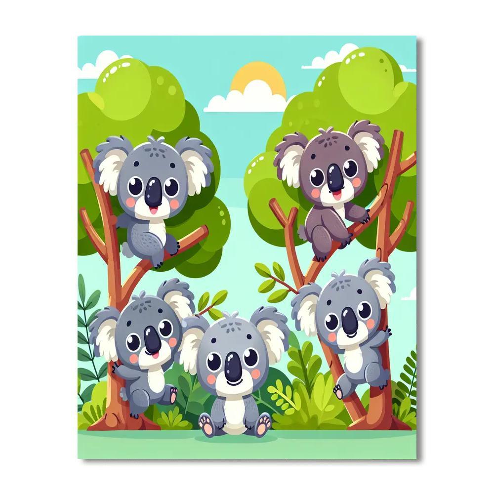 Kooky Koalas Paint By Numbers Art