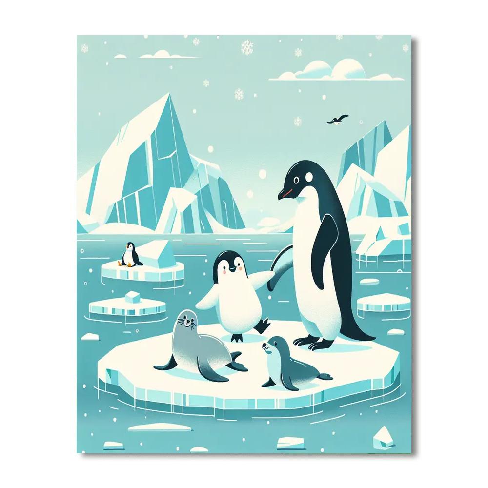 Polar Pals Adventure Number Painting