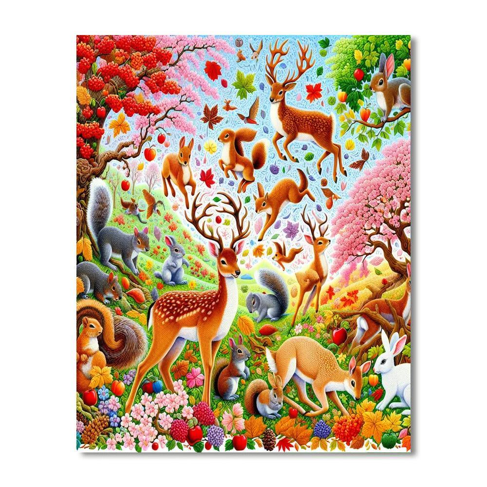 Dancing Through The Seasons Paint By Numbers Art