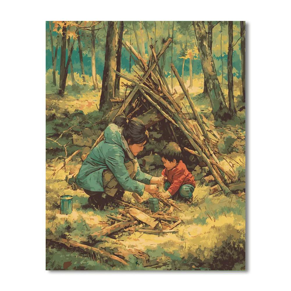 Forest Fort Friends Paint By Color