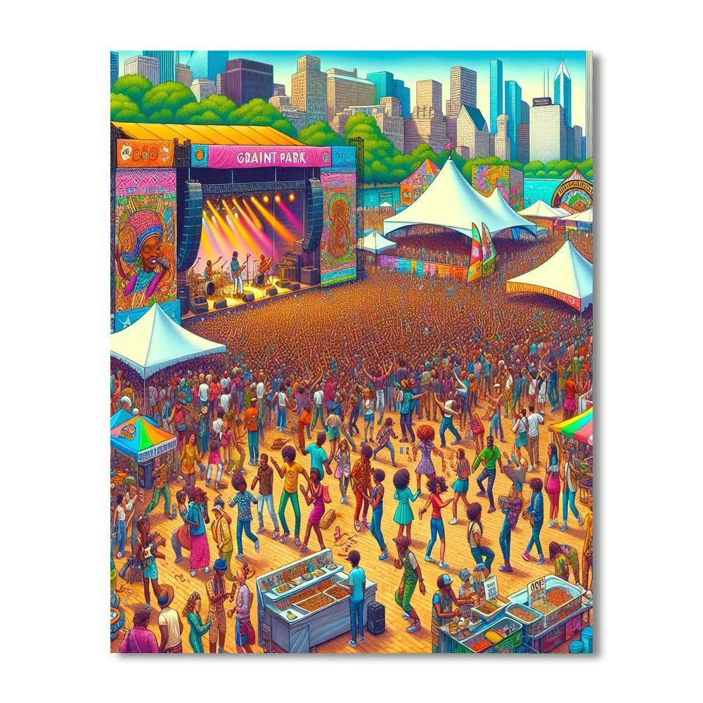 Lollapalooza - Chicago, Illinois, Usa Numbered Painting Kits