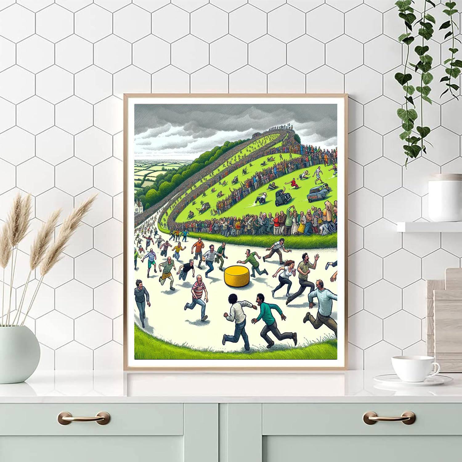 Cheese Rolling Festival - Gloucester, England Paint By Numbers Kits