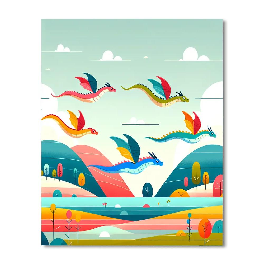 Dragon’s Dreamy Domain Paint By Numbers