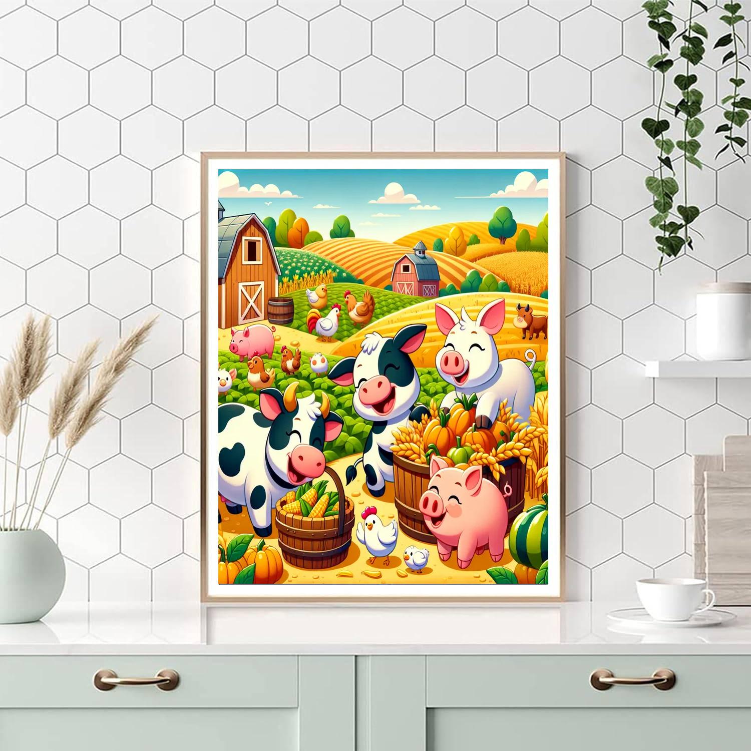 Happy Harvest Barnyard Numbered Painting Kits