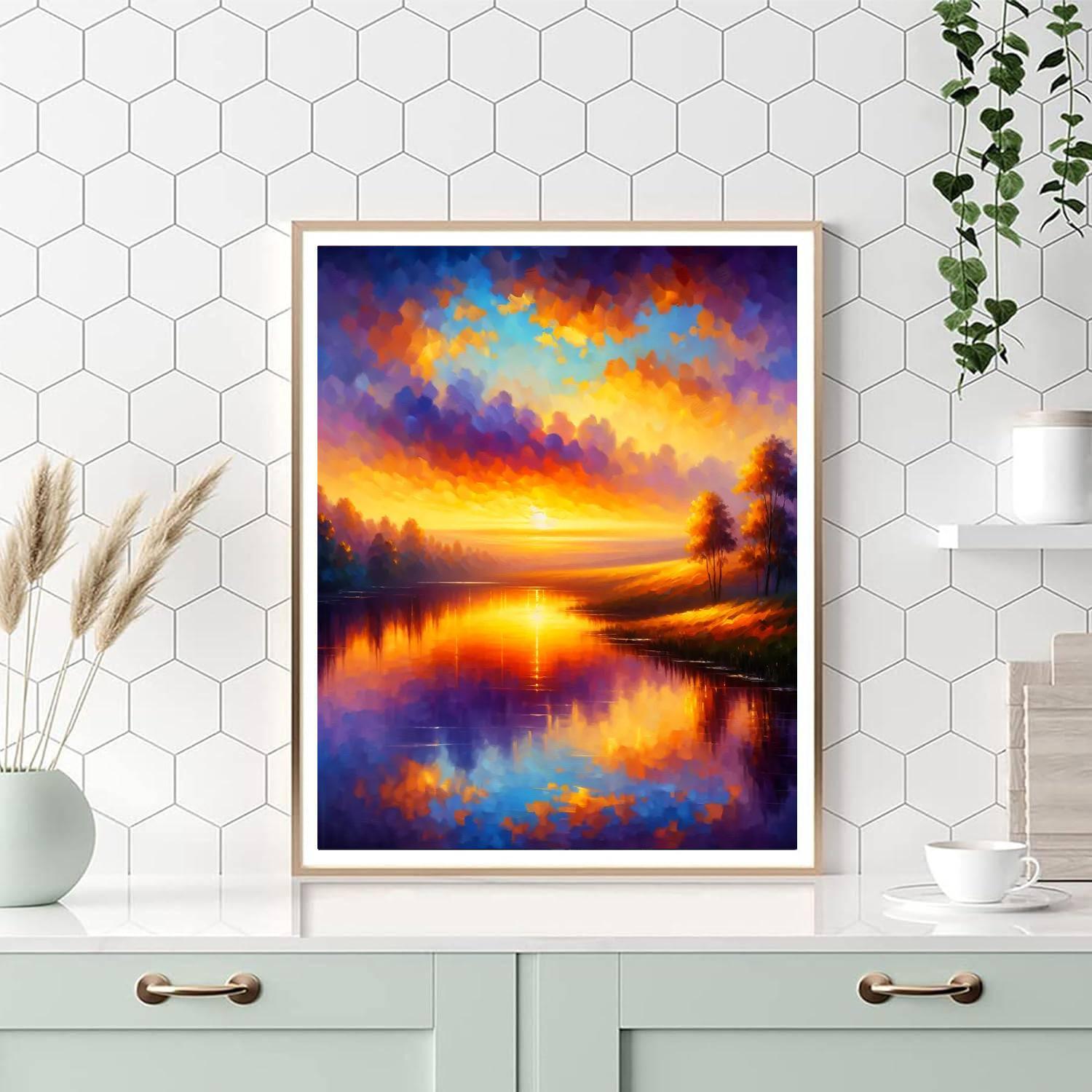 Enchanting Summer Evening Painting Number Kit