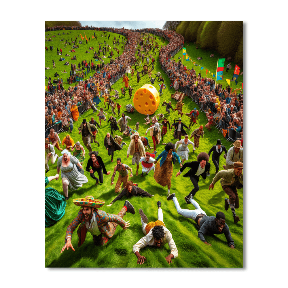 Cheese Rolling Festival - England Painting By Numbers Kit